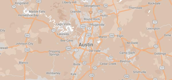 Austin service area map