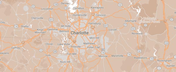 Charlotte service area map
