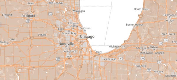 Chicago service area map