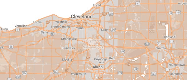 Cleveland service area map