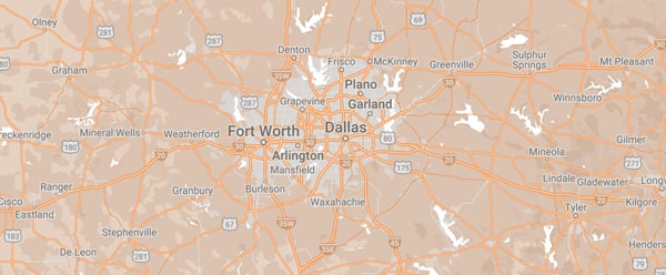 Fort Worth service area map