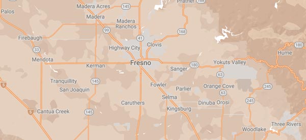 Fresno service area map