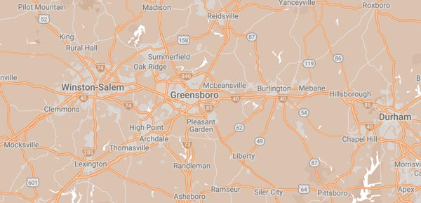 Greensboro service area map