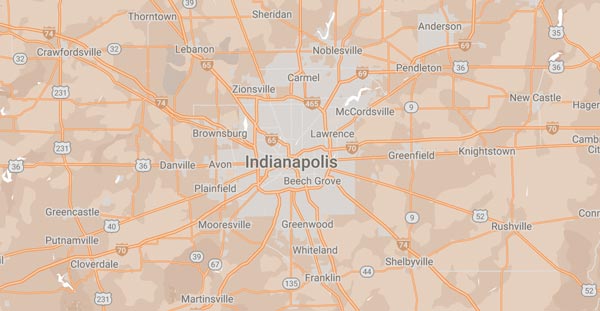 Indianapolis service area map