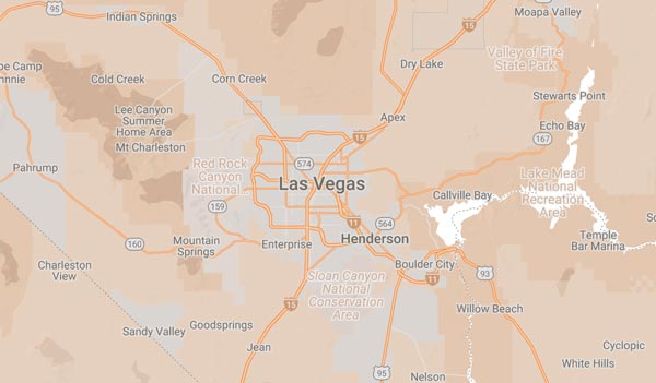 Las Vegas service area map