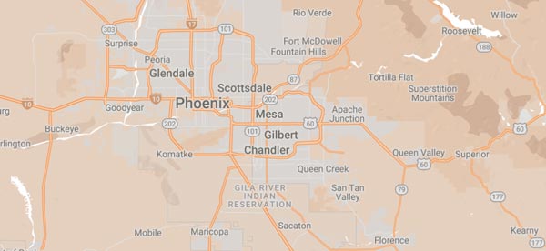 Mesa service area map