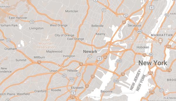 Newark service area map