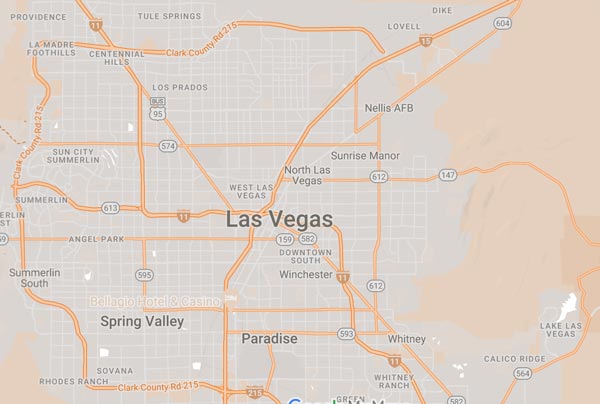 North Las Vegas service area map