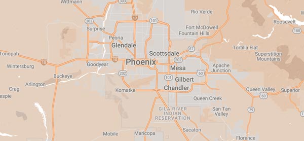 Phoenix service area map