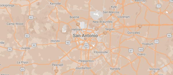 San Antonio service area map