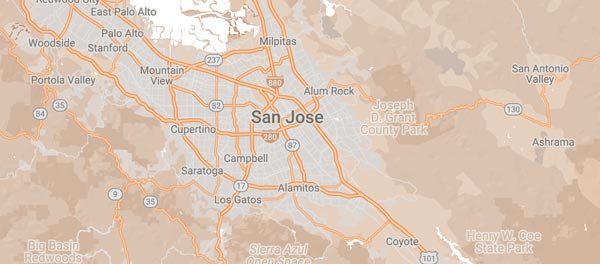 San Jose service area map