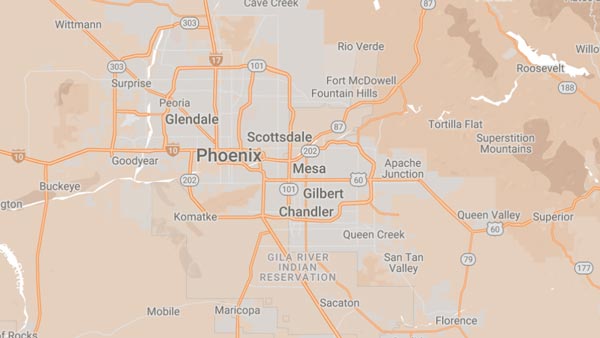 Scottsdale service area map